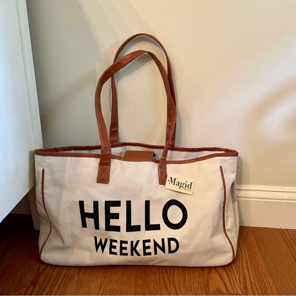 Large canvas tote bag -NEW with tag 20” long, 11” deep, 7” wide - Picture 3 of 10